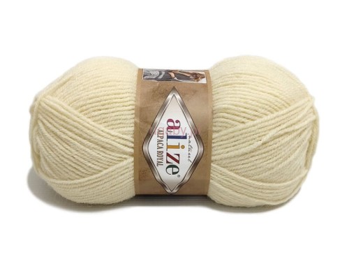 Włóczka Alpaca Royal Alize śmietankowa 01 – luksusowa mieszanka alpaki i wełny w kolorze kremowym