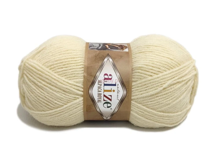 Włóczka Alpaca Royal Alize śmietankowa 01 – luksusowa mieszanka alpaki i wełny w kolorze kremowym