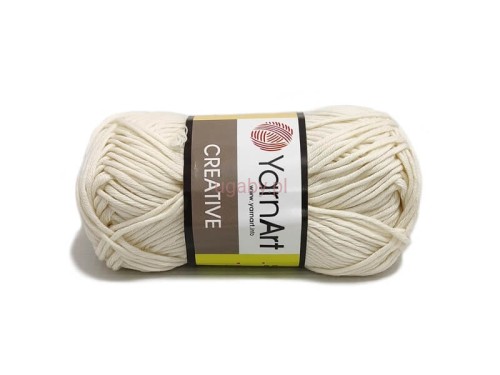 Włóczka Creative YarnArt kolor ecru 222 – 100% bawełna na letnie ubranka dziecięce i wyroby boho, sklep ugaby.pl.