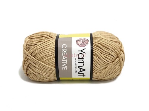 Beżowa włóczka Creative YarnArt kolor 233 – 100% bawełna do letnich robótek i ubrań dziecięcych, sklep ugaby.pl.