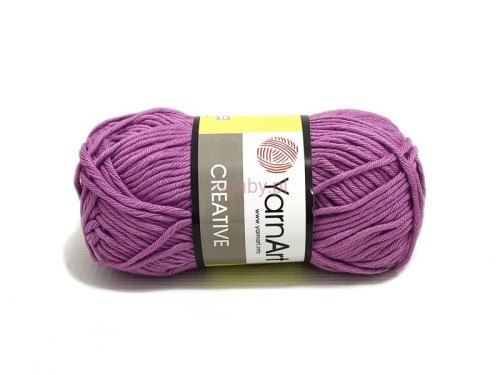 Wrzosowa włóczka Creative YarnArt kolor 246 – naturalna 100% bawełna na letnie ubrania i akcesoria, sklep ugaby.pl.