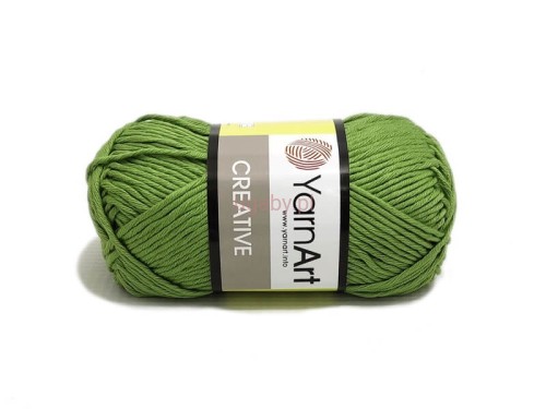 Zielona włóczka Creative YarnArt kolor 235 – 100% bawełna na wiosenne ubranka i zabawki amigurumi, sklep ugaby.pl.