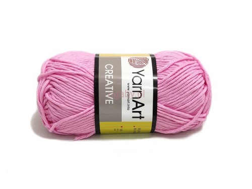Jasnoróżowa włóczka Creative YarnArt kolor 230 – 100% bawełna na letnie ubranka dziecięce i kocyki, sklep ugaby.pl.