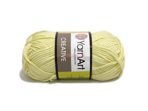 Żółta włóczka Creative YarnArt kolor 224 – 100% bawełna na słoneczne, letnie ubrania i zabawki amigurumi, sklep ugaby.pl.