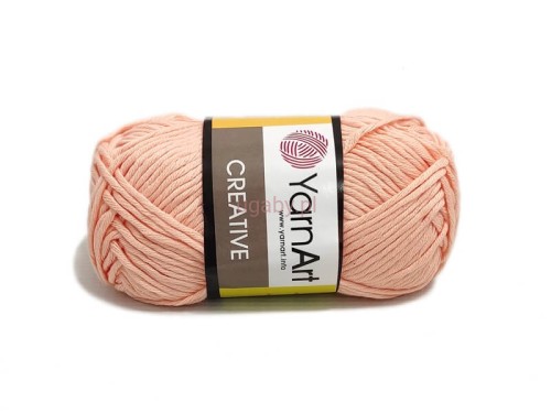 Łososiowa włóczka Creative YarnArt kolor 225 – 100% bawełna na wiosenne ubranka i letnie dzianiny, sklep ugaby.pl.
