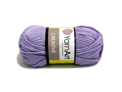 Liliowa włóczka Creative YarnArt kolor 245 – 100% bawełna na wiosenne ubranka i akcesoria, sklep ugaby.pl.