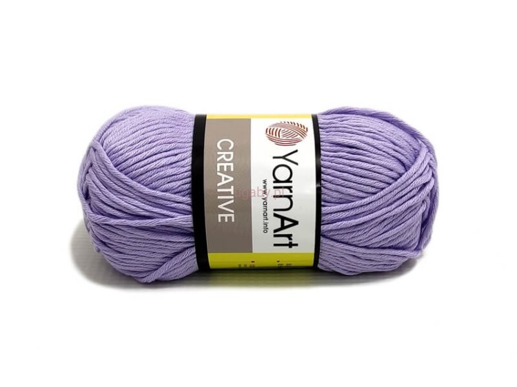 Liliowa włóczka Creative YarnArt kolor 245 – 100% bawełna na wiosenne ubranka i akcesoria, sklep ugaby.pl.