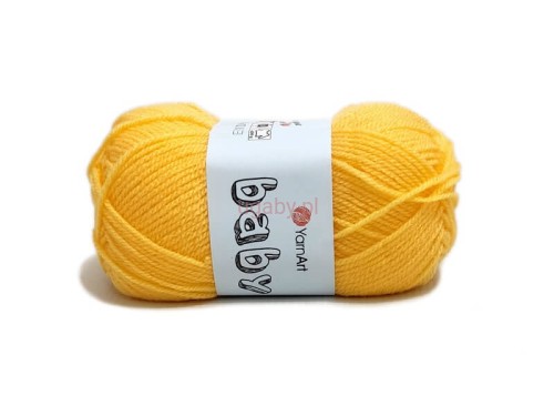 Włóczka Baby YarnArt kolor 315 jasnożółty pastelowy akryl dla dzieci i niemowląt.