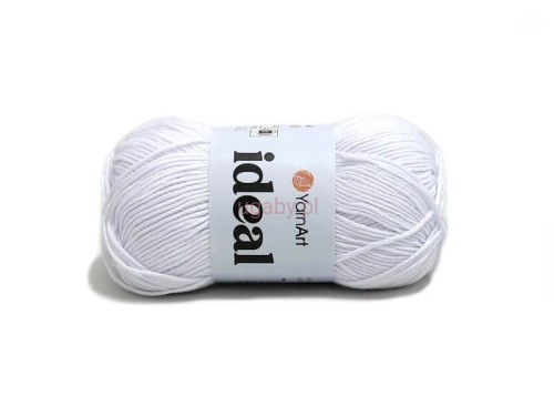 Włóczka YarnArt Ideal 100% bawełna kolor złamana biel nr 220 dla niemowląt i alergików.