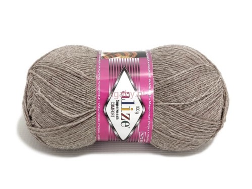 Włóczka skarpetkowa Alize Superwash Comfort kolor beżowy 207 – wytrzymała wełna na skarpety.