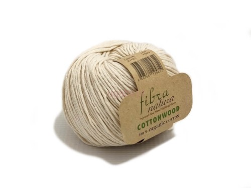 Włóczka Cottonwood ecru 41101 z bawełny organicznej, matowa przędza o wielonitkowym splocie do robótek dla niemowląt, sklep ugaby.pl.