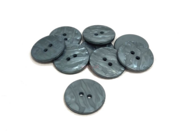 guzik perłowy szaroniebieski