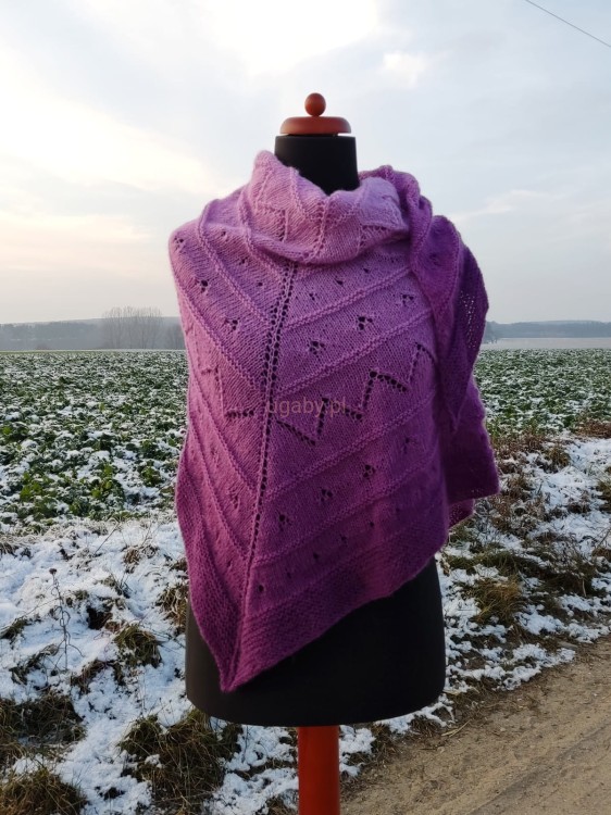 chusta ombre fioletowa