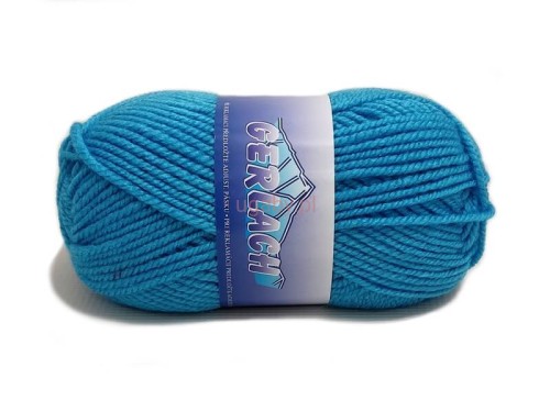 Motek grubej włóczki akrylowej Gerlach w intensywnym lazurowym kolorze o numerze 6905.