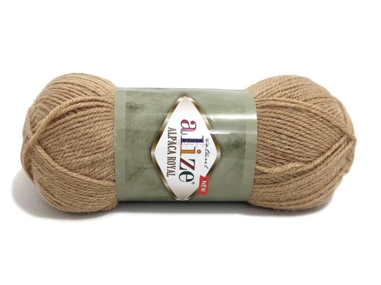 Włóczka Alpaca Royal Alize kolor beżowy 262 – mieszanka alpaki i wełny na jesienno-zimowe swetry.