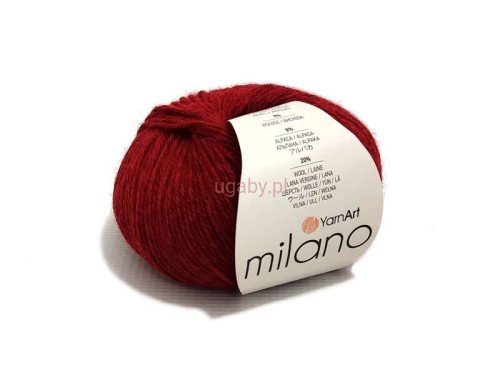 Włóczka YarnArt Milano kolor bordowy numer 862.