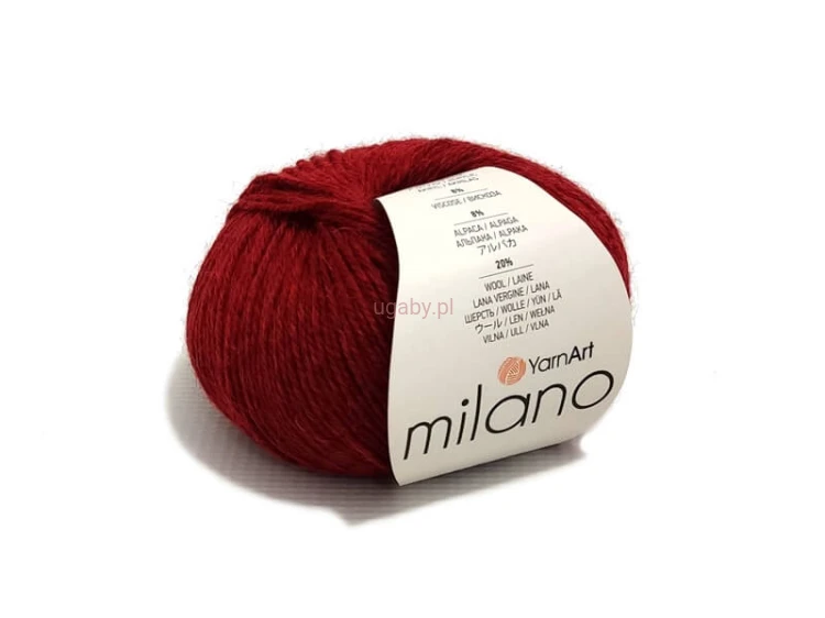 Włóczka YarnArt Milano kolor bordowy numer 862.
