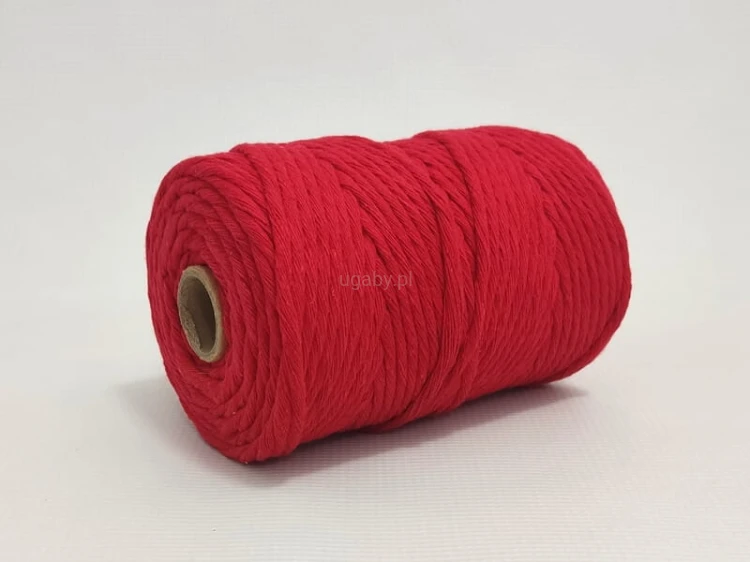 sznurek bawełniany kolor czerwony