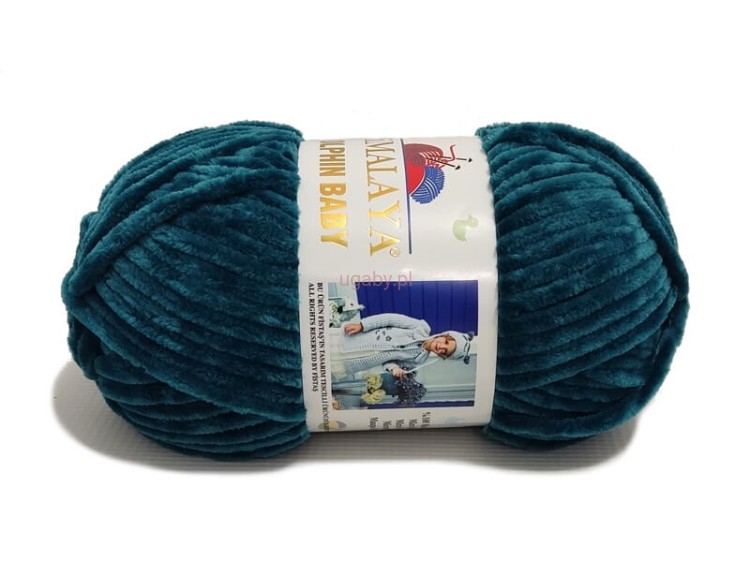 Włóczka Himalaya Dolphin Baby morska 80348, pluszowa włóczka na maskotki wieloryby amigurumi i kocyki.