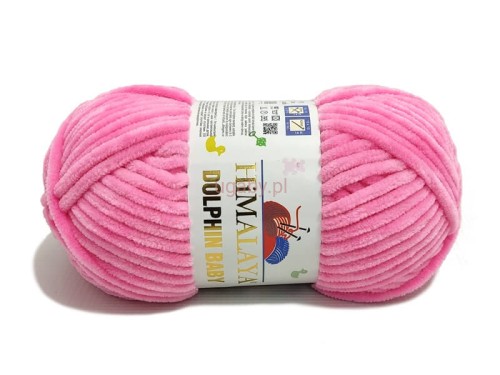 Włóczka Himalaya Dolphin Baby różowa 80309, puszysta włóczka pluszowa na kocyki i maskotki świnki amigurumi.